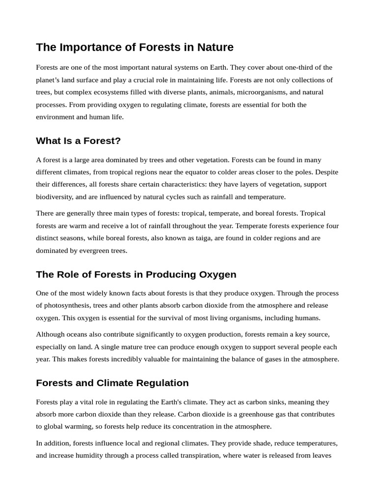Forests in Nature | PDF