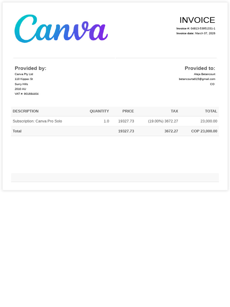 Invoice 04813 53951331 | PDF