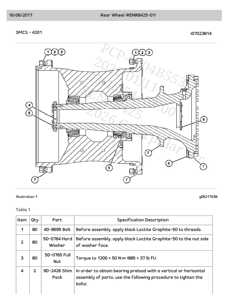 Preload Final Drive 777d | PDF | Mechanical Engineering