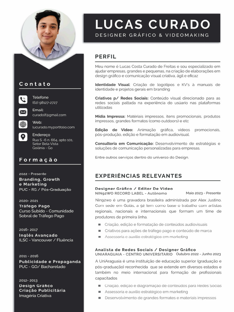 CV - Lucas Curado - Designer Gráfico | PDF