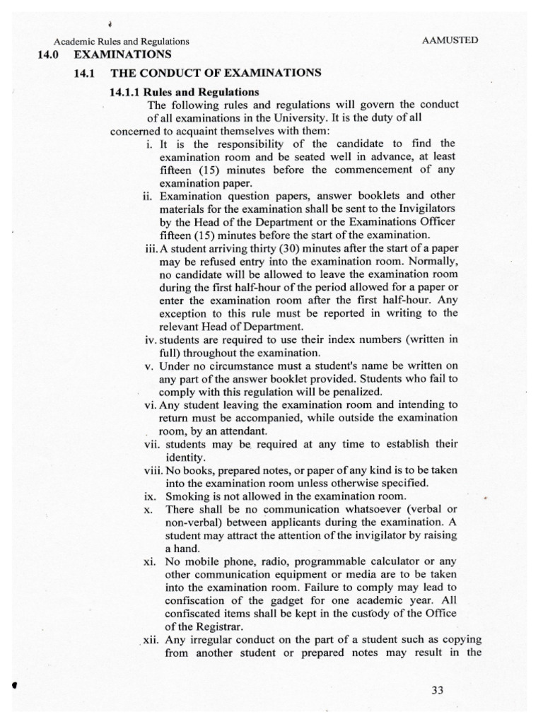 Examination Rules | PDF