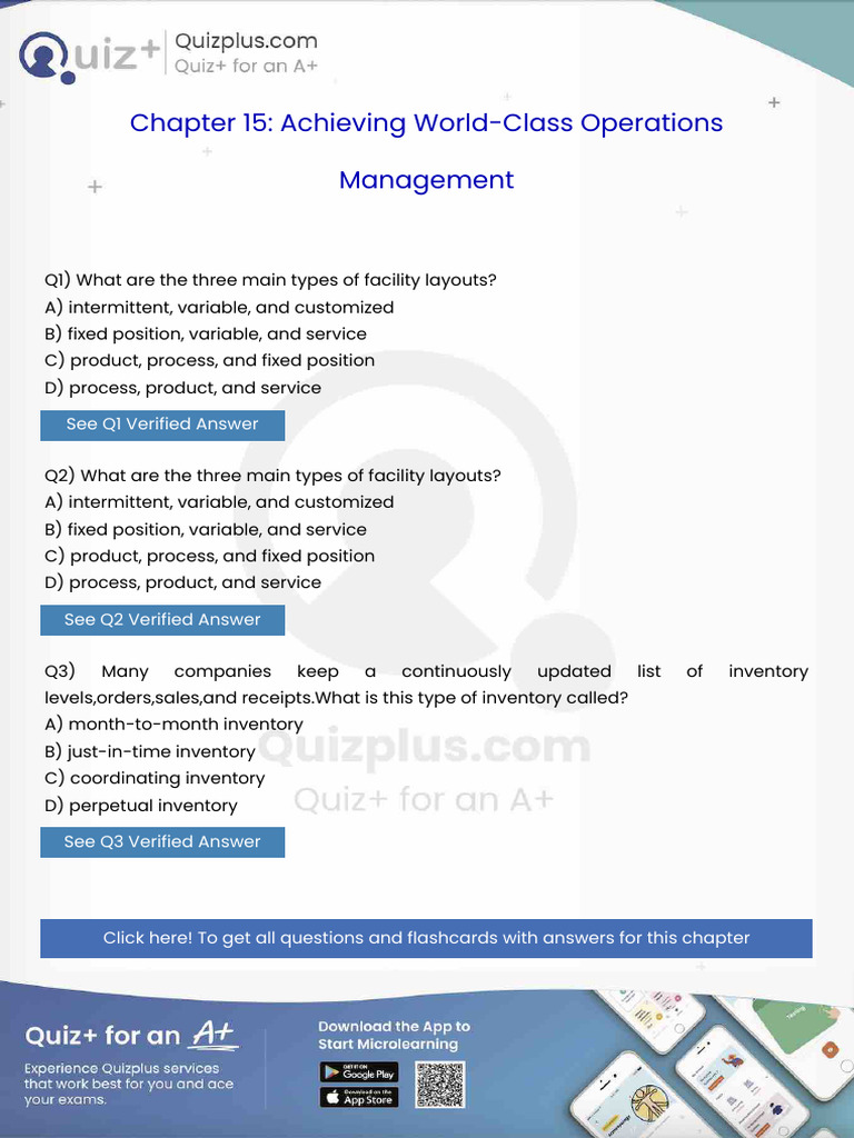 What Are The Three Main Types of Facility Layouts | PDF