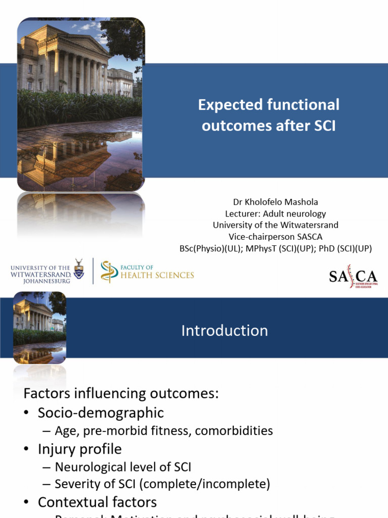 Expected Functional Outcomes | PDF | Musculoskeletal System | Limbs ...