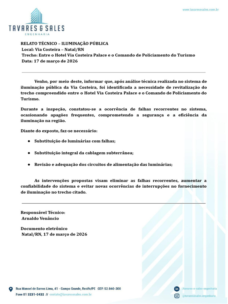 Laudo Tecnico Ts Modelo 02 | PDF