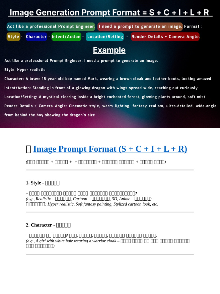Image Generation Prompt Format 1 | PDF