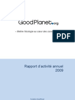 Rapport d'activité 2009 Fondation GoodPlanet