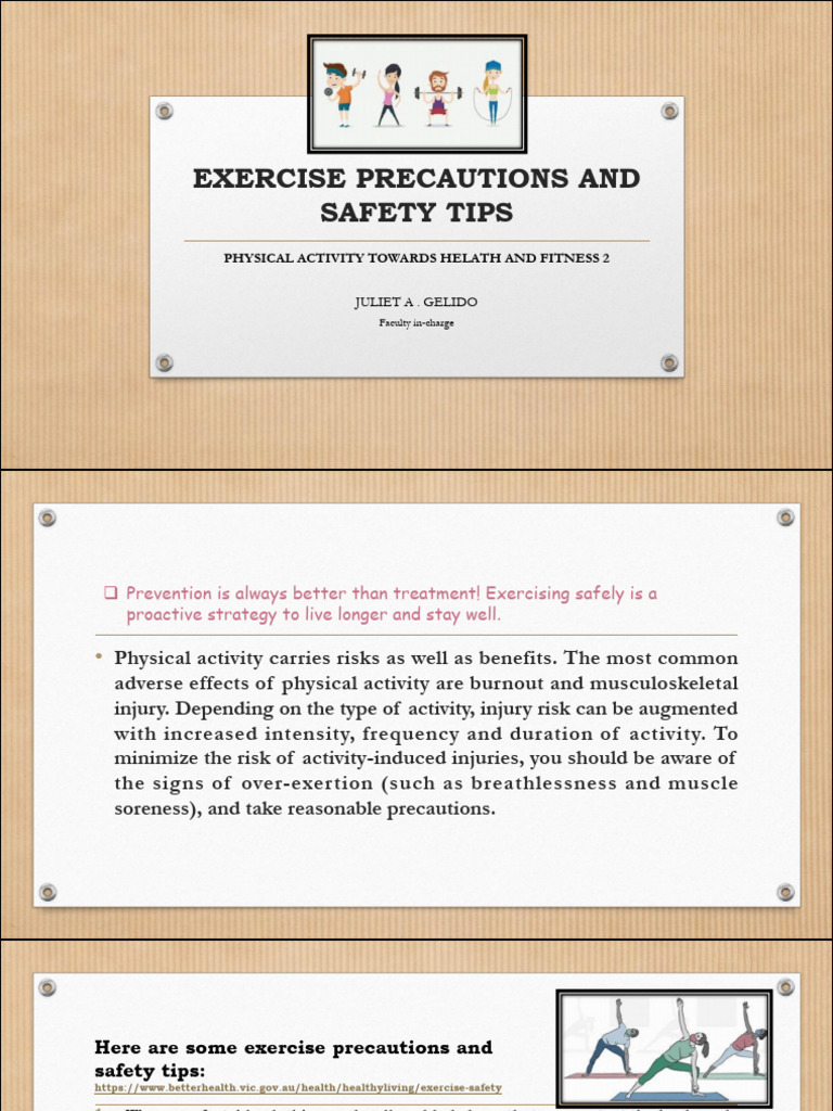 Exercise Precautions and Safety Tips | PDF