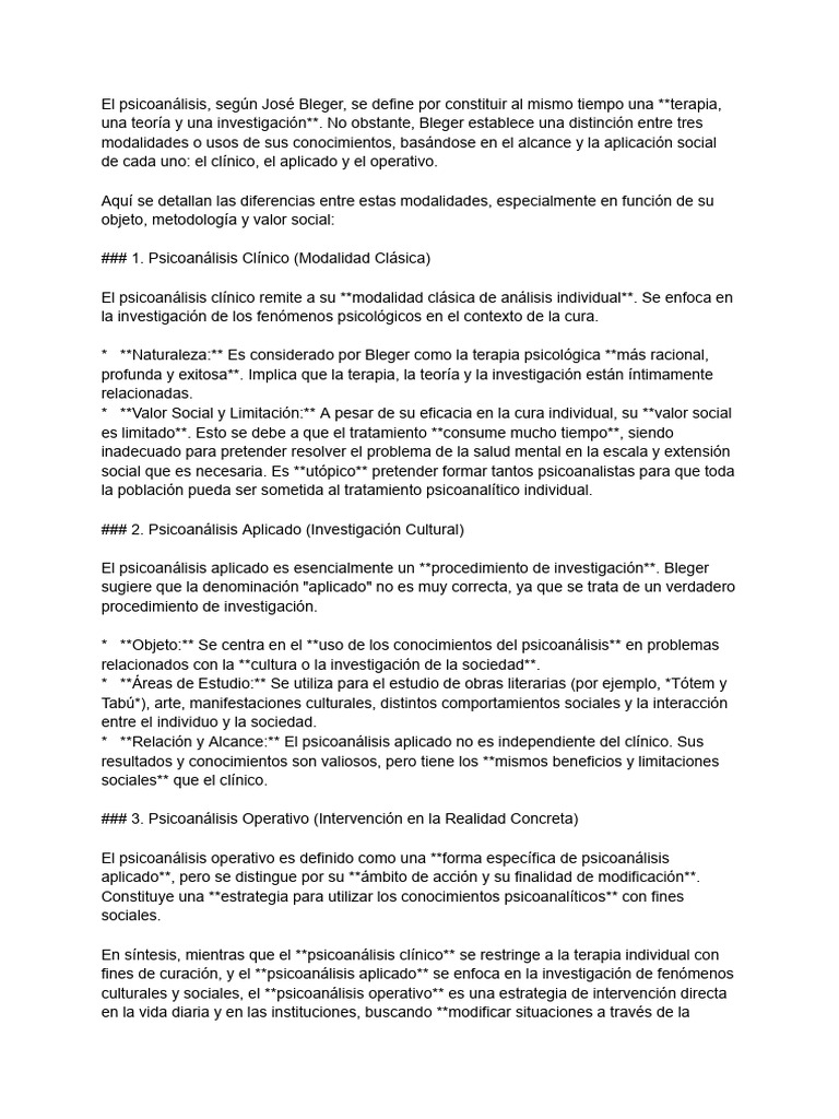 Bleger Tipos de Psa | PDF