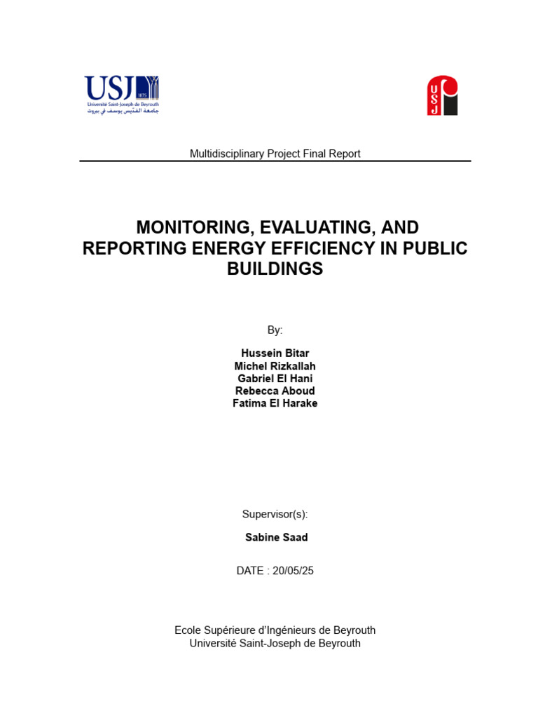 MDP Final Report Template 2024 2025 | PDF | Energy Conservation ...