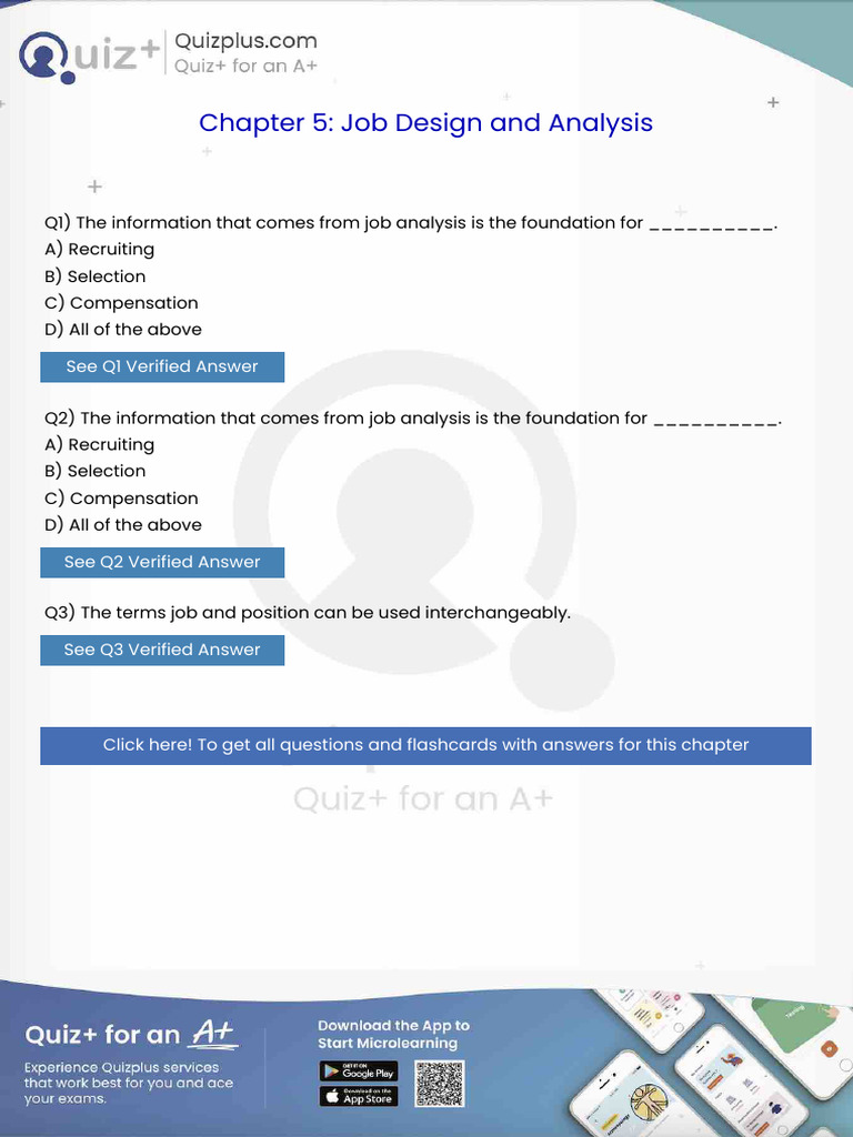 The Information That Comes From Job Analysis Is The Foundation For ...