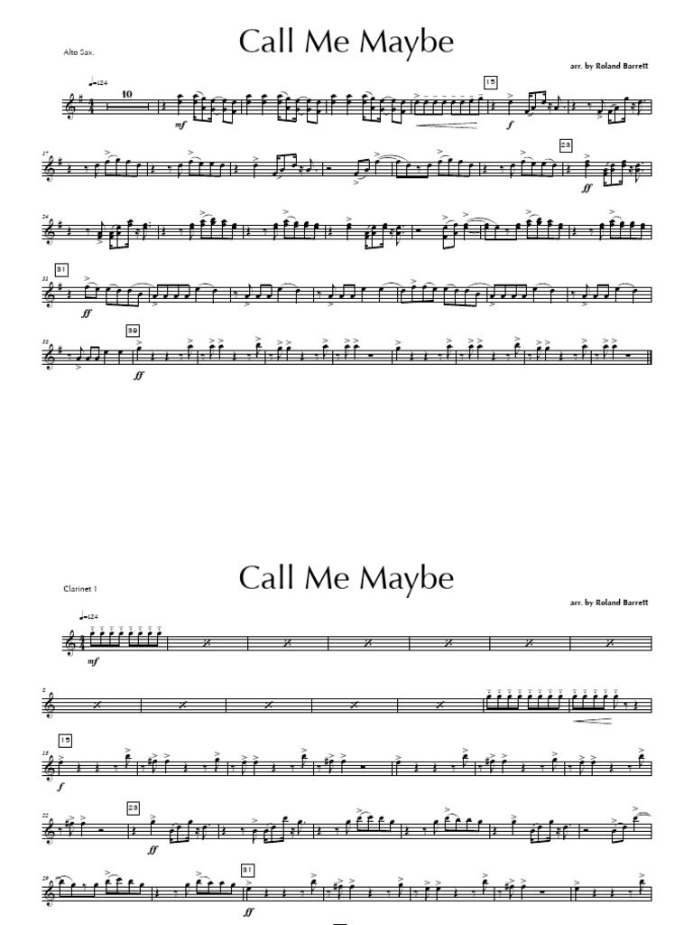 Call Me Maybe - All Parts | PDF