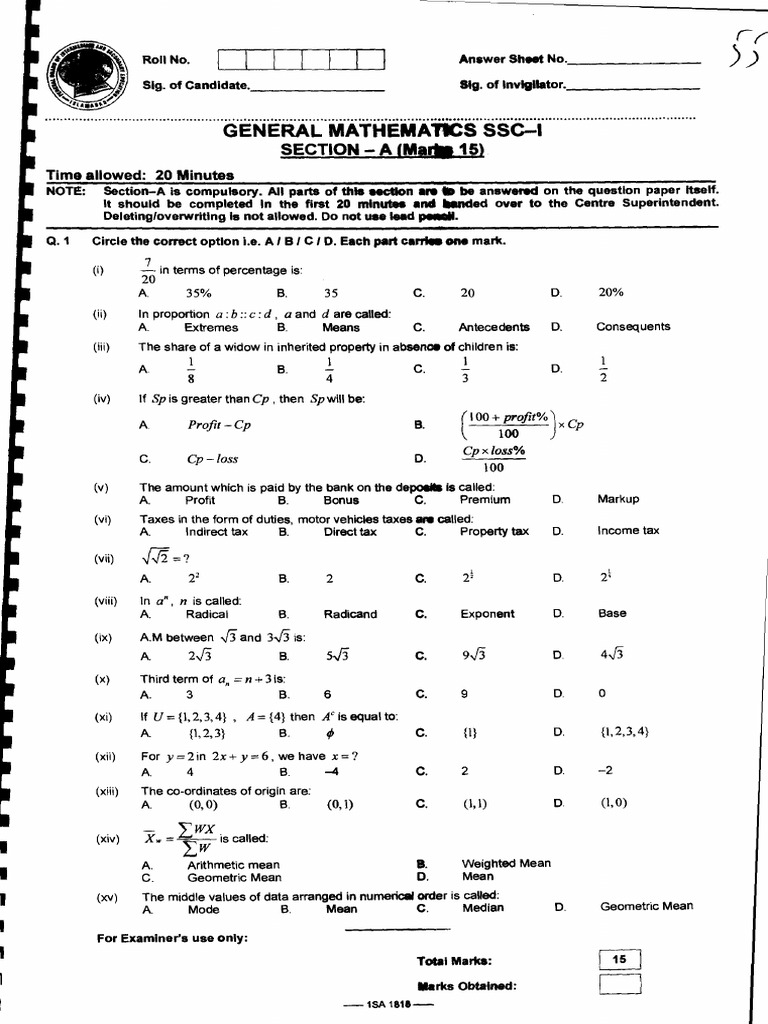 General Mathematics | PDF
