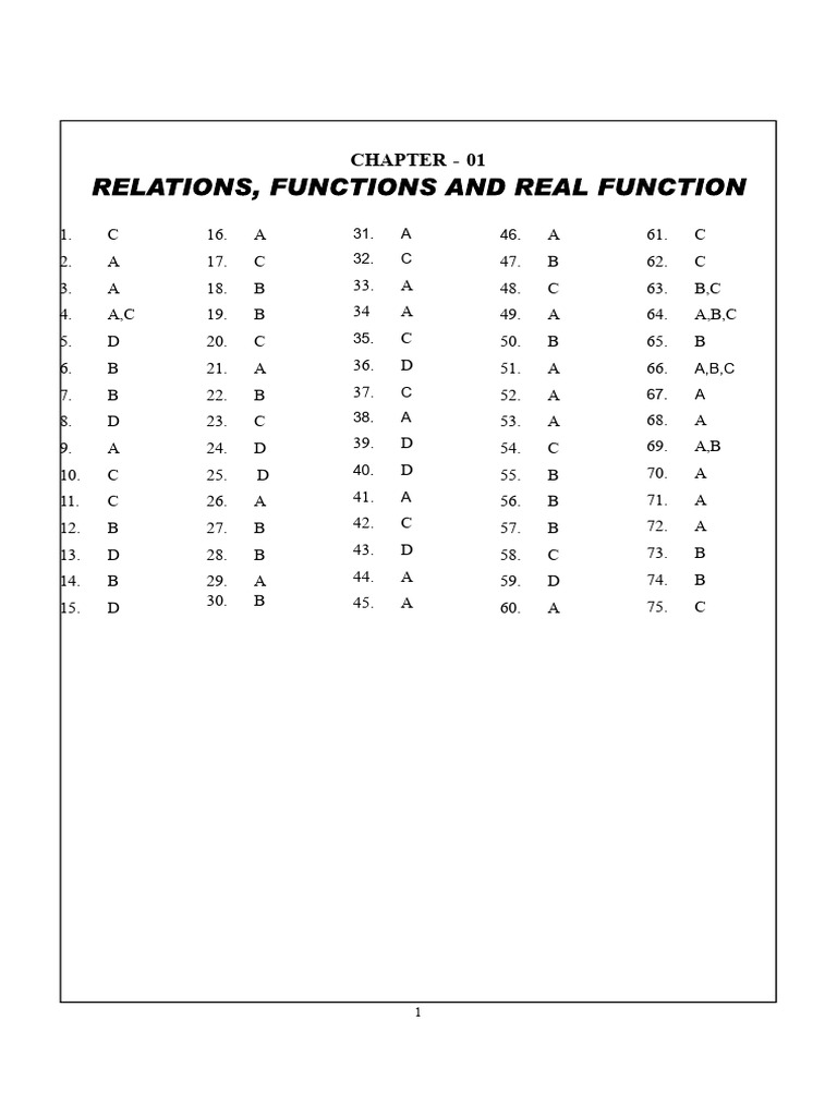 Relation and Functions | PDF