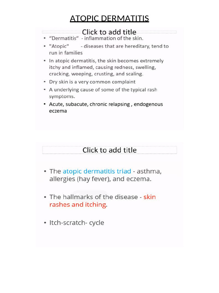 Atopic Dermatitis 03 02 2022 | PDF | Anatomical Terms Of Motion