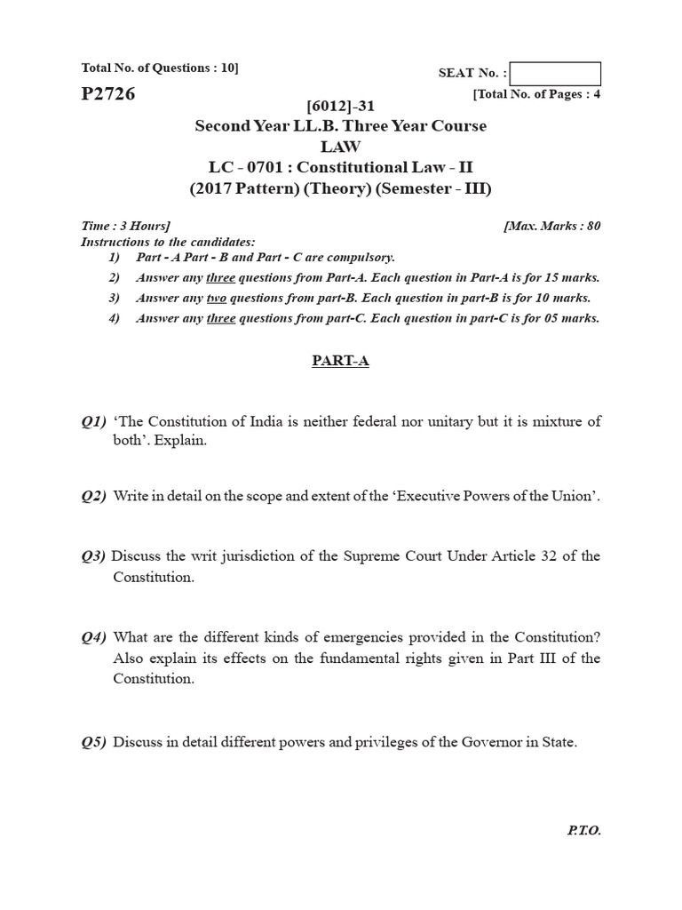 Const II 2019 | PDF
