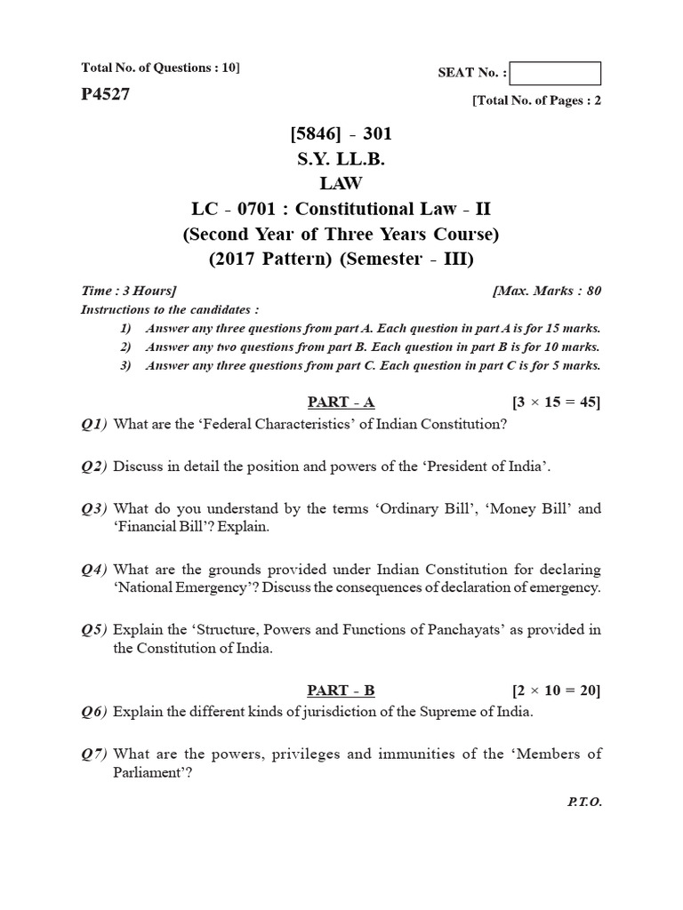 Const II 2018 | PDF