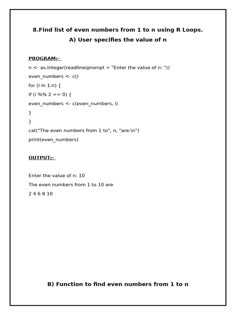 R - 2 Programs | PDF