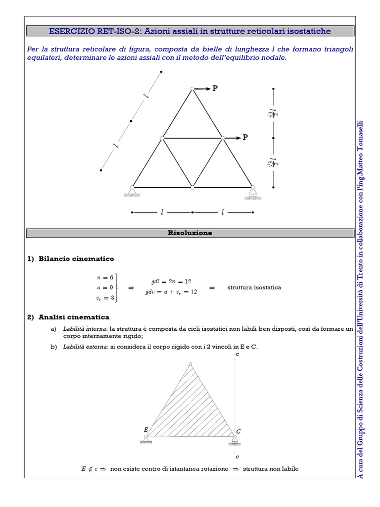 Strutture Reticolari - Esercizi1 | PDF