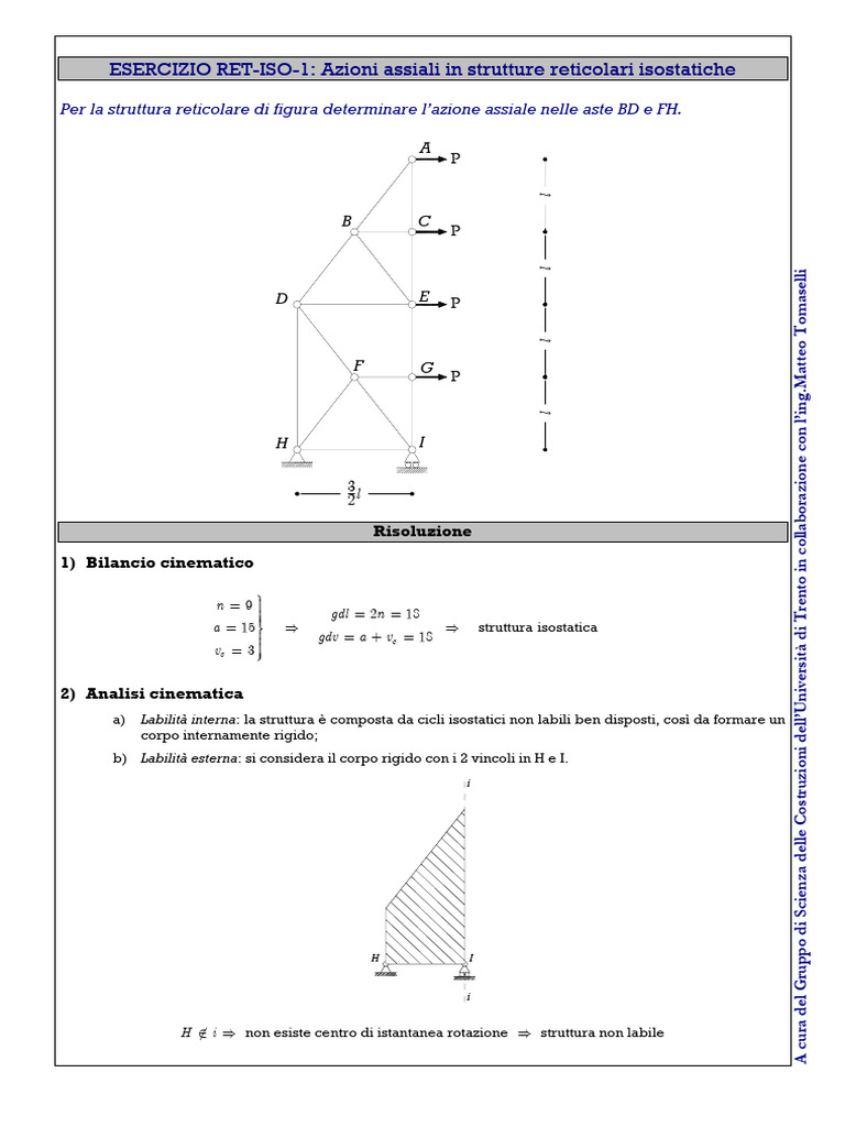 Strutture Reticolari - Esercizi2 | PDF