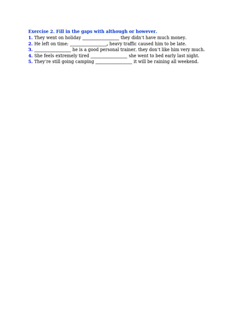 Unit 8 - Exercise 2 | PDF