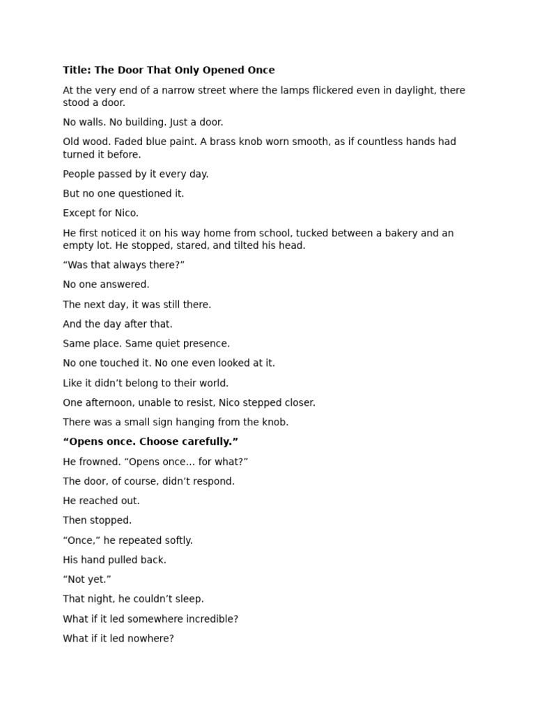 It The Door | PDF