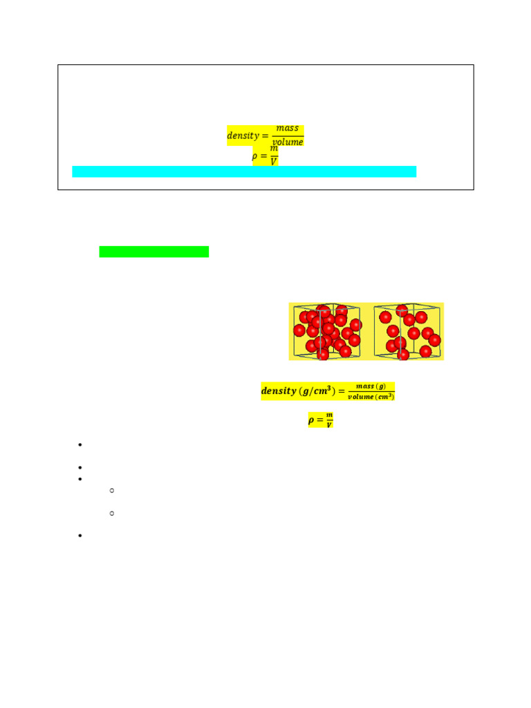 Density Notes | PDF