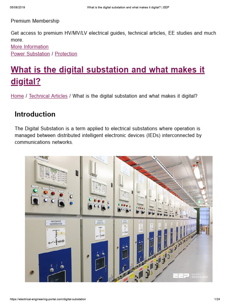 What Is The Digital Substation and What Makes It Digital - EEP | PDF ...