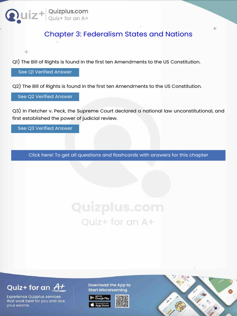 The Bill of Rights Is Found in The First Ten Amendments To The Us ...