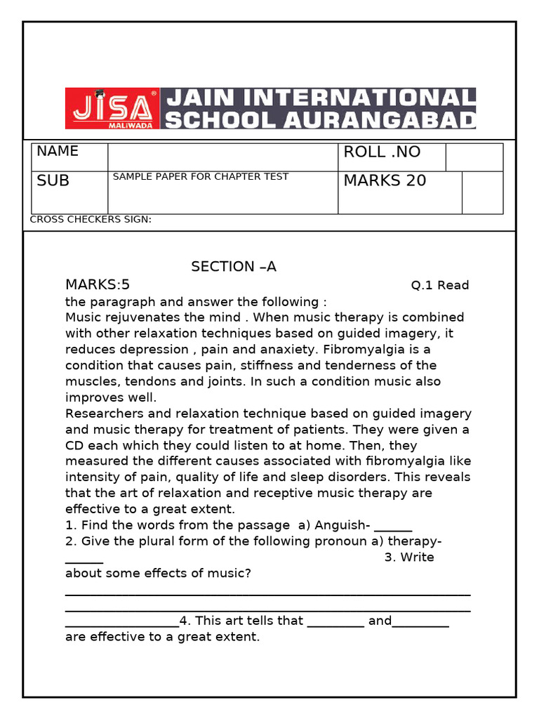 Eng Sample Paper | PDF