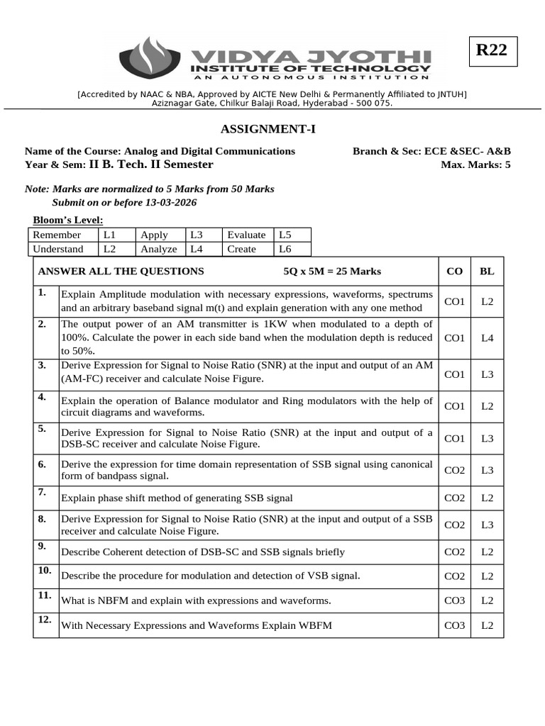 ADC Assignment-1 (04-03-2026) | PDF
