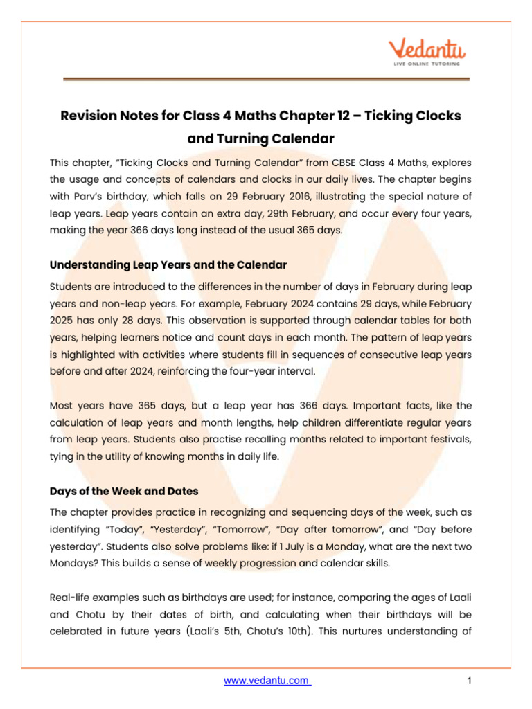 CBSE Notes Class 4 Maths Chapter 12 by Me | PDF