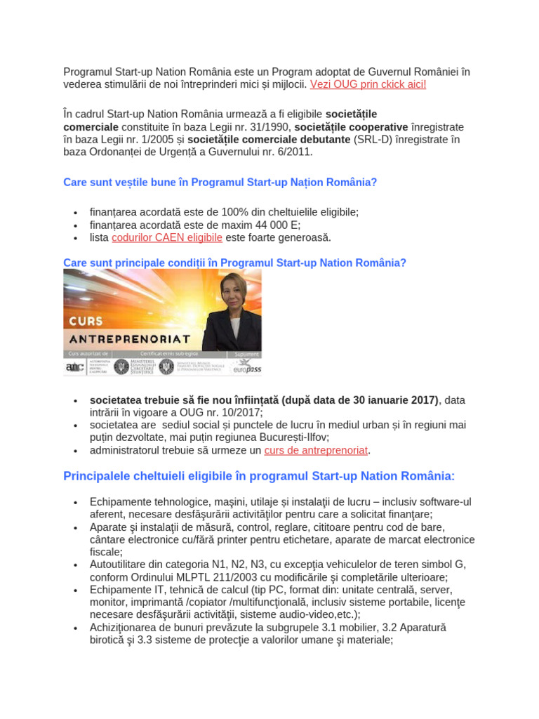Start-Up Nation Romania | PDF