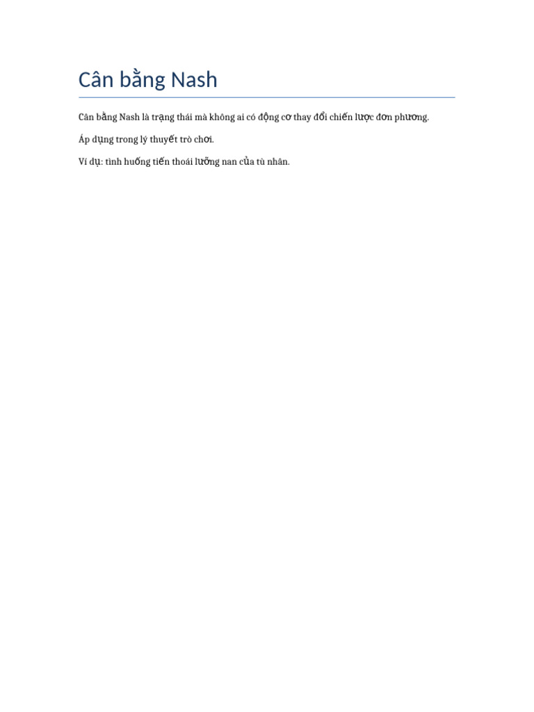 Nash Equilibrium | PDF
