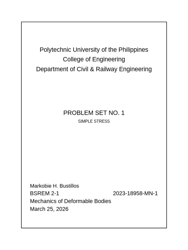 MODB Problem Set Template | PDF
