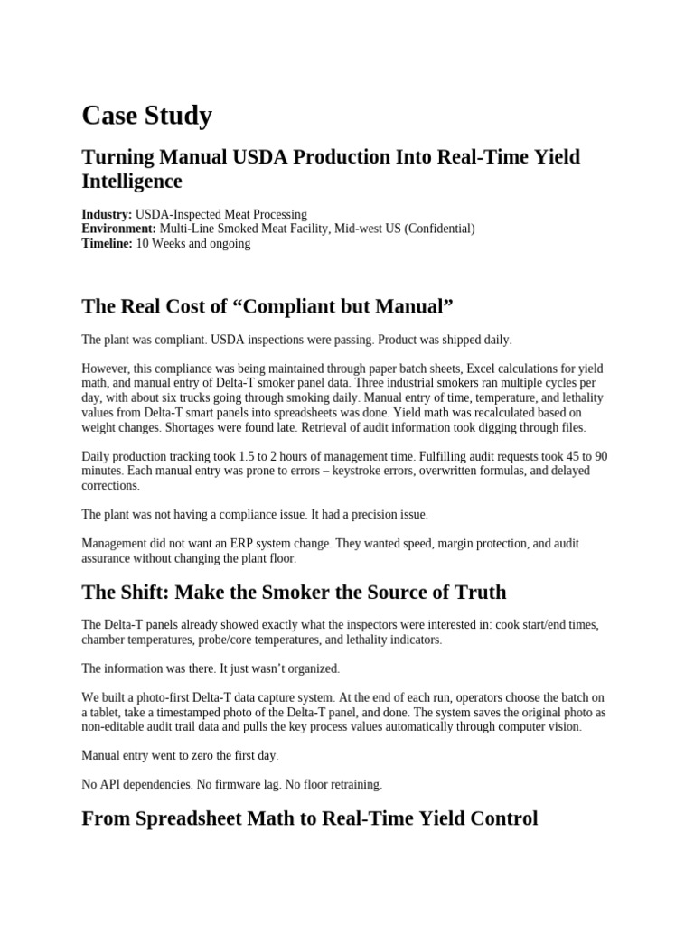 Case Study USDA Production | PDF