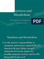 Nutrition and Metabolism Nursing Care Lecture
