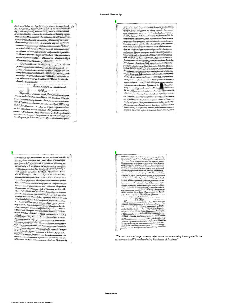 Scanned Manuscript With Translation | PDF