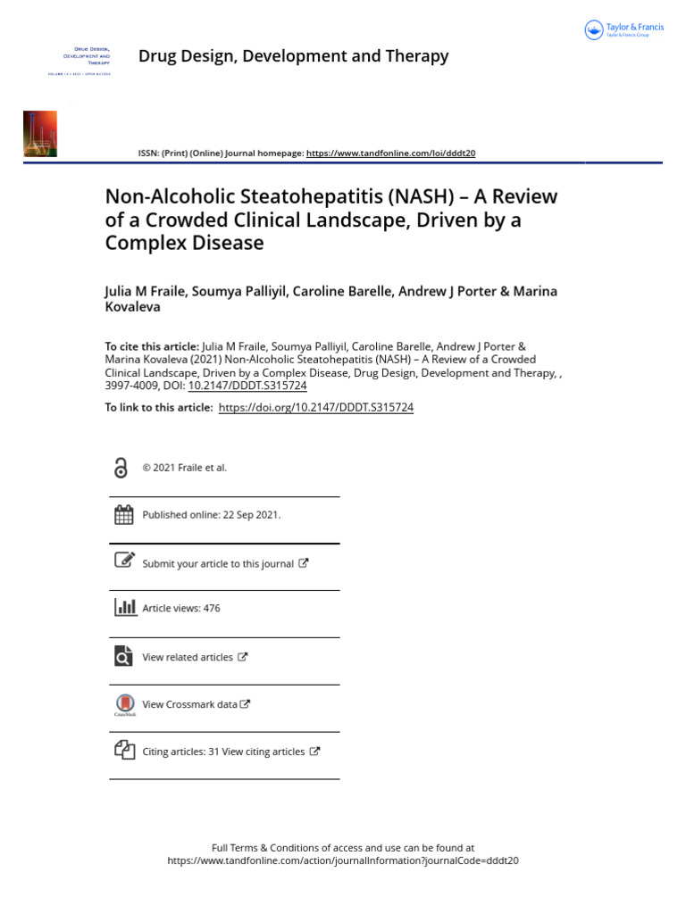 Non-Alcoholic Steatohepatitis (NASH) | PDF