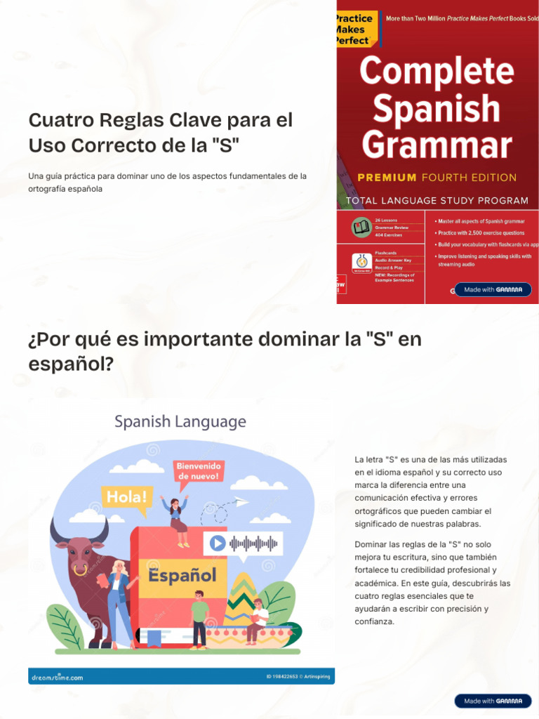 Cuatro Reglas Clave para El Uso Correcto de La S | PDF