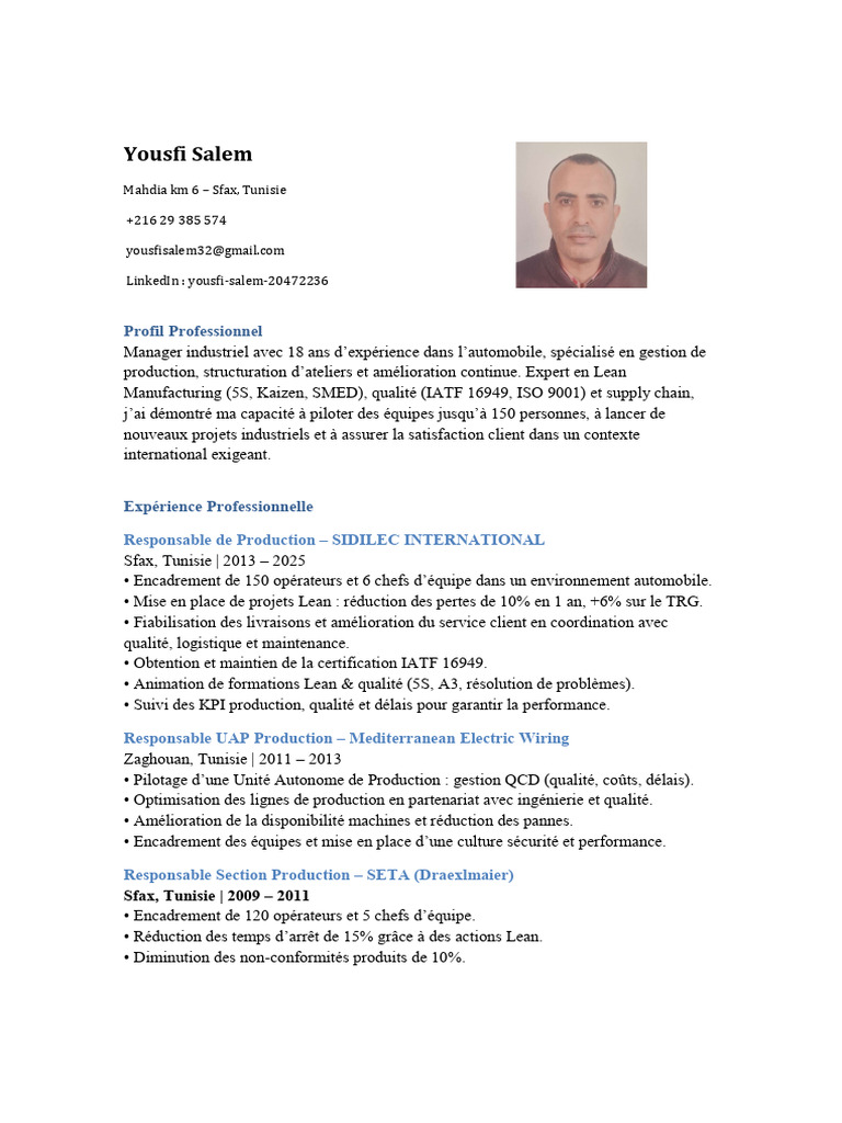 CV Yousfi Salem | PDF