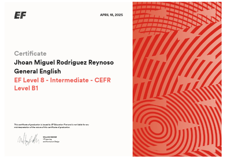 EF Level 8 - Intermediate - CEFR Level B1 | PDF