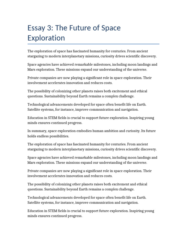 Essay3 Space | PDF
