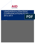 USAID-KENYA STRATEGIC COMMUNICATIONS PLAN 2012-2013
