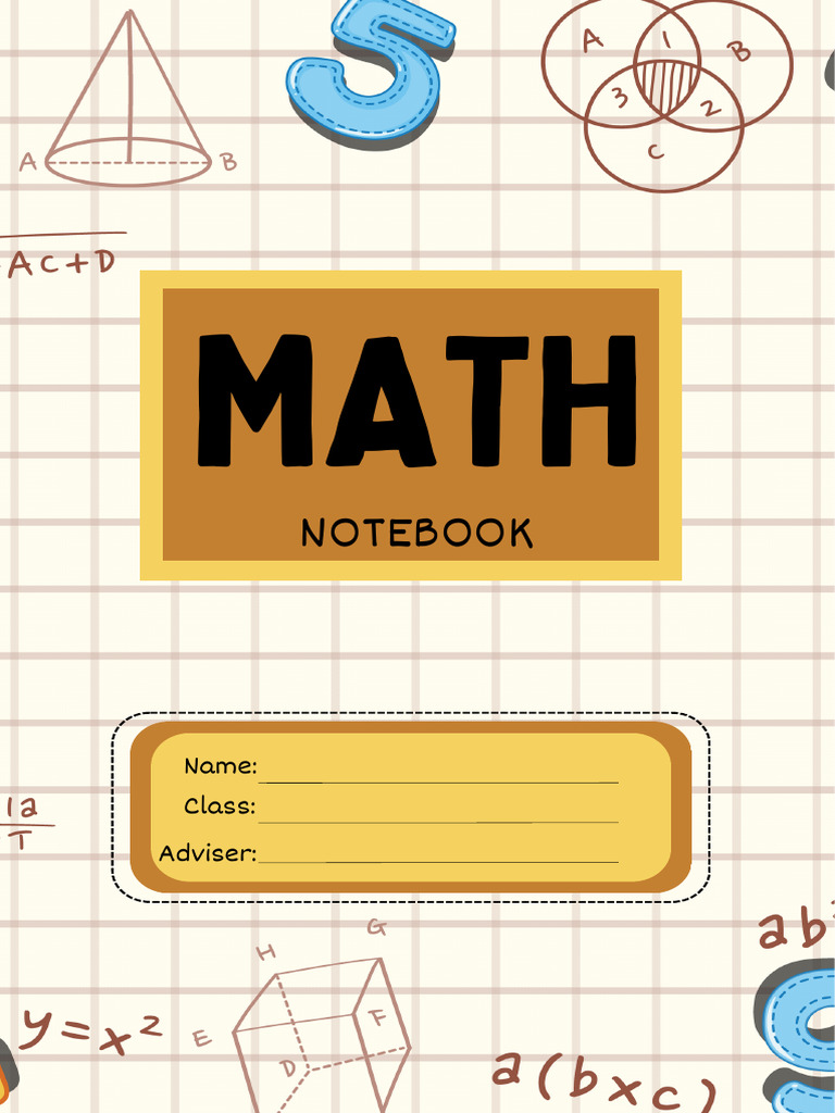 Brown Math Notebook Cover With Grid Lines | PDF