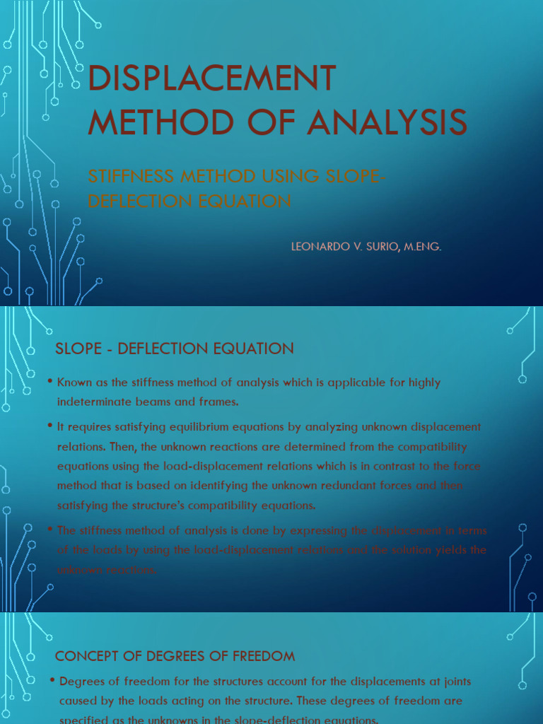 Displacement Method of Analysis | PDF