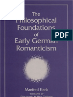 Philosophical Foundations of Early German Romanticism