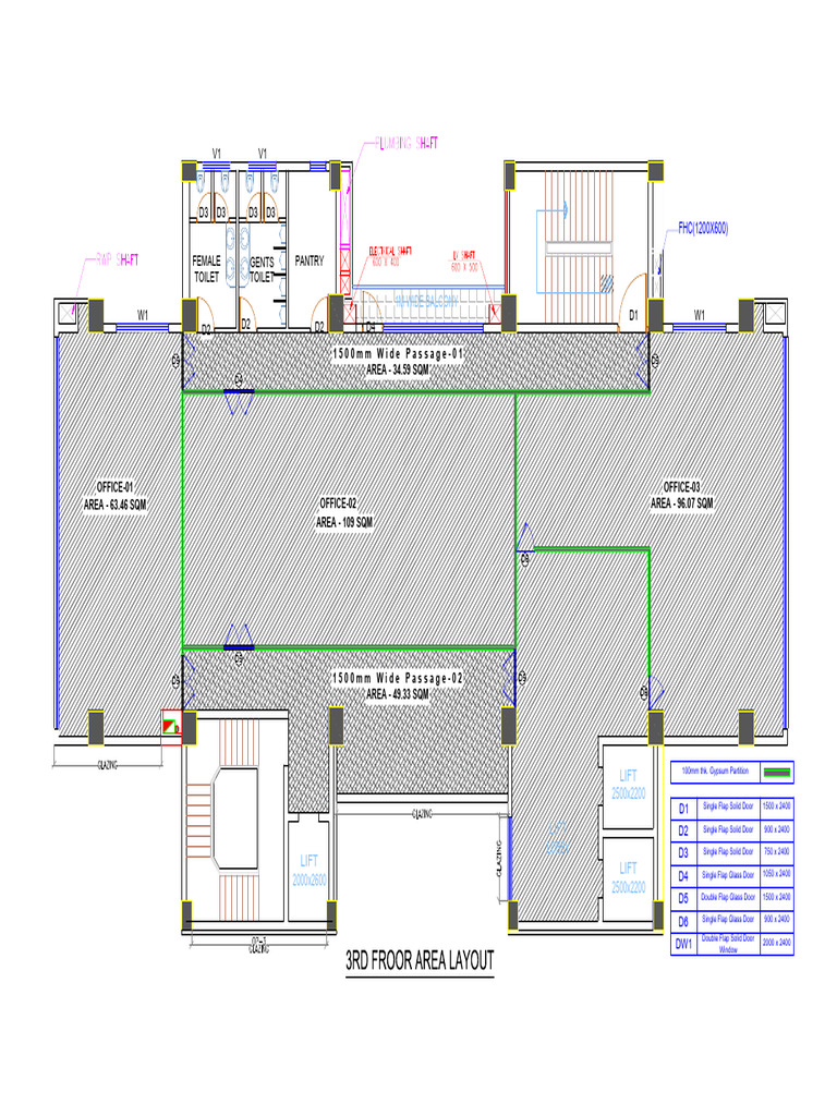 3rd Floor All Office Area Layout | PDF