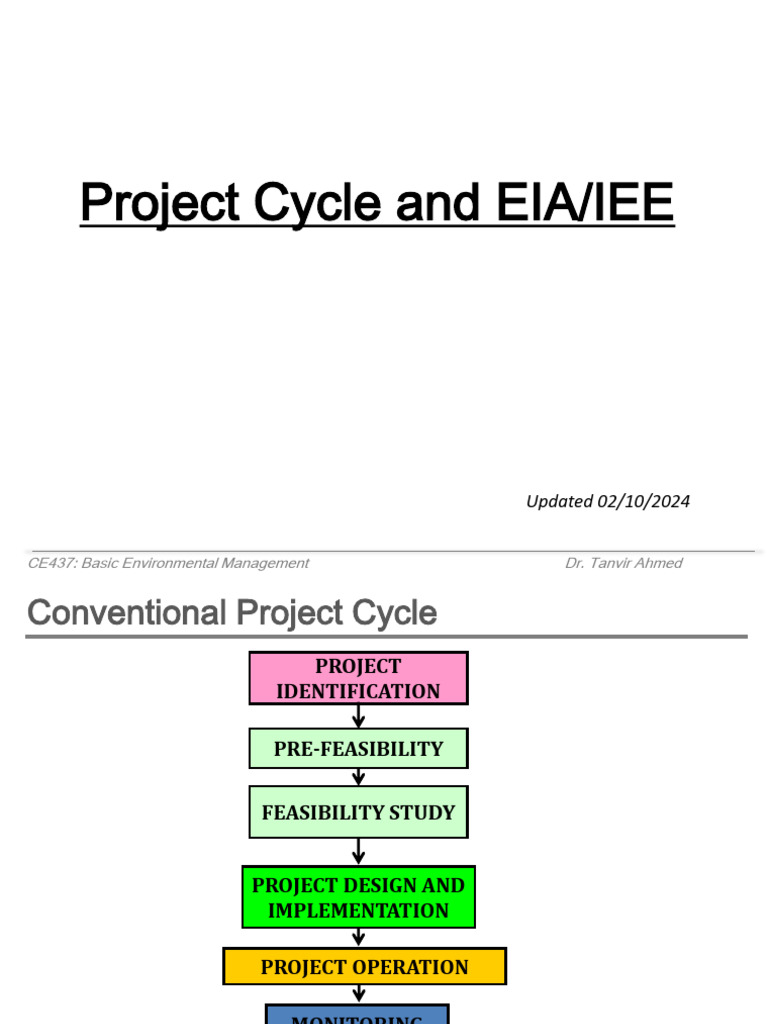 CE437 3 EIA Project Cycle | PDF