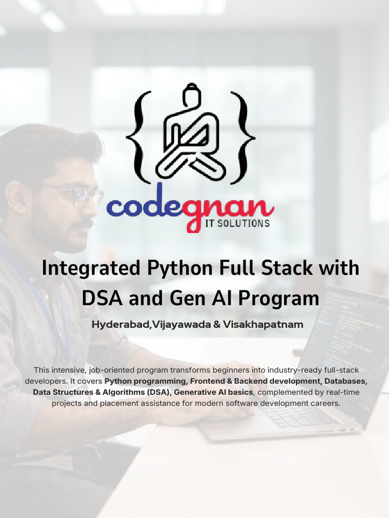 Integrated Python Full Stack With DSA and GENAI | PDF