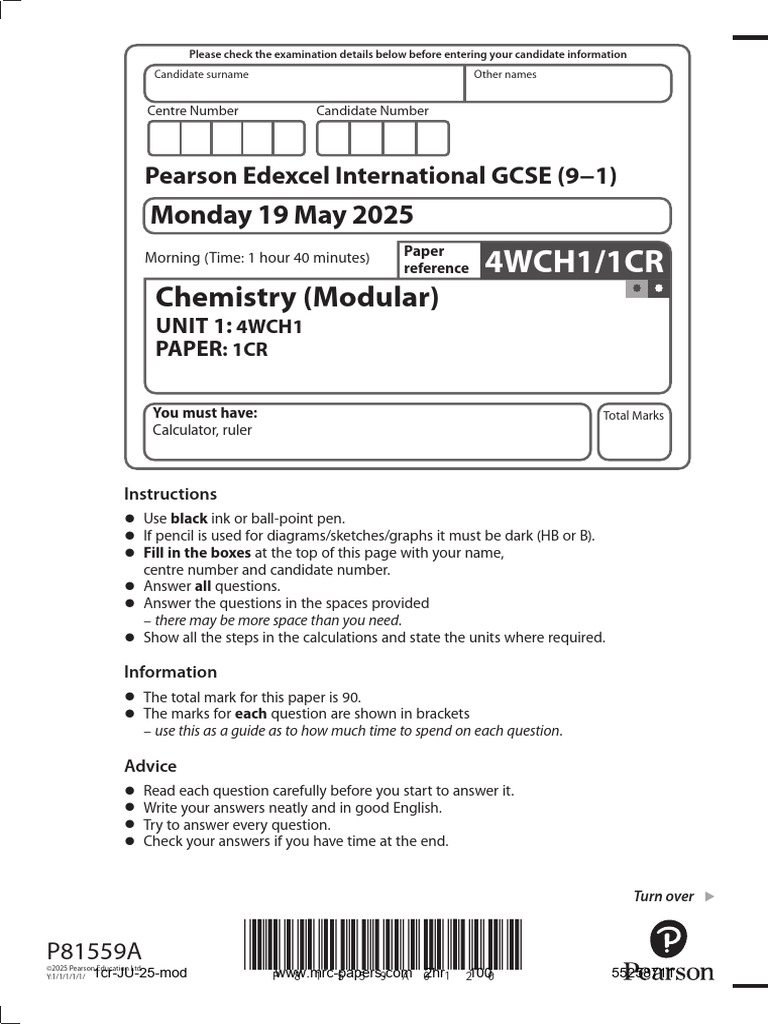 4wch1-1cr-Que-20250520 MODU | PDF | Liquids | Materials